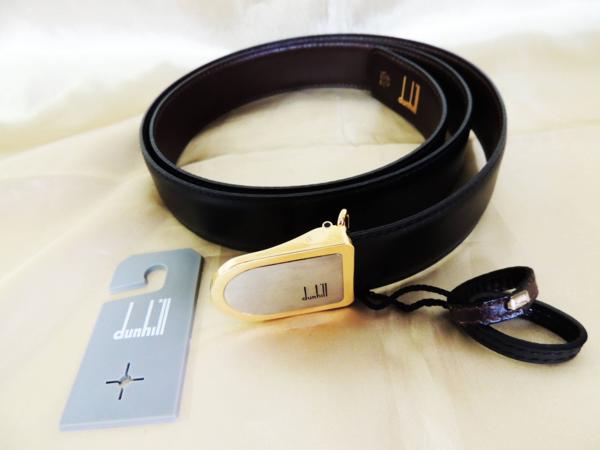 ダンヒル dunhill メンズベルト/ブラック / レザー ダンヒル dunhill メンズベルト/ブラック / レザー